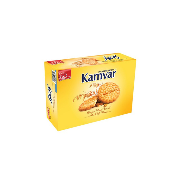 بیسکویت جو دو سر بدون قند کامور - 500 گرم