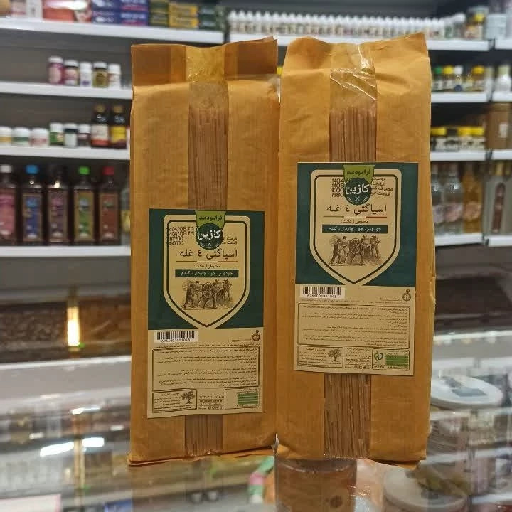اسپاگتی چهار غله کازین (گندم، جو،چاودار و جودوسر)